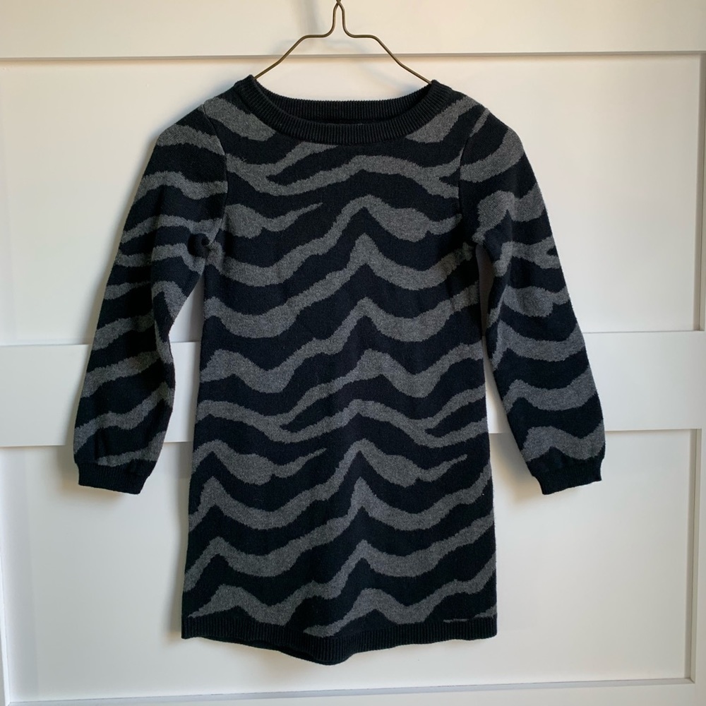 GAP | 🖤 Black & Gray Striped Sweater Dress sz 3T